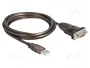 DeLOCK Adaptador USB 2.0 Tipo-A a Serial RS-232 D-Sub 9 pin con tuercas, 1,5 m