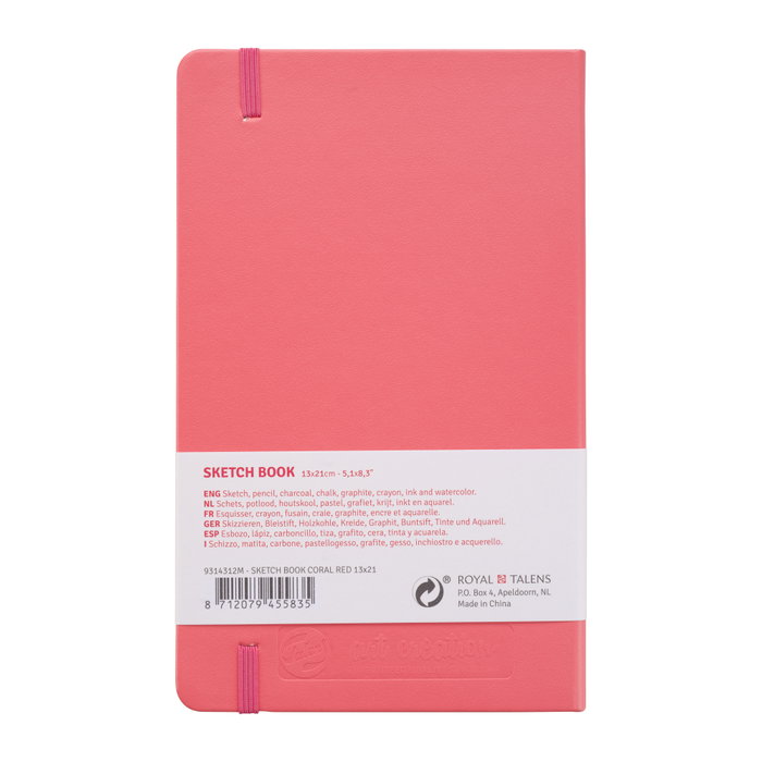 TALENS ART CREATION Set de 5 Cuadernos de Dibujo Tapa Dura Coral 130 x 210 mm