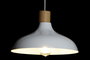 DKD Home Decor Lámpara de Techo Urban Blanco Marron Metal Pino 35.5 x 21 x 35.5 cm