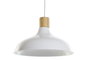 DKD Home Decor Lámpara de Techo Urban Blanco Marron Metal Pino 35.5 x 21 x 35.5 cm
