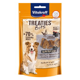 Vitakraft Treaties Superfood - Bayas de Sauco 100g para Perros, Bocadillos con 72.9% Carne