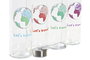 DKD Home Decor Juego de 12 Botellas de Cristal Surtidas 600 ml