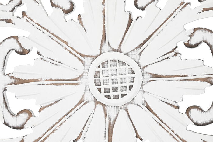 DKD Home Decor Biombo Blanco Mango Espejo 2 x 182 x 152 cm