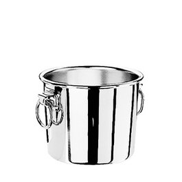 Mepra Italia Cubo Hielo - Cubo para servir hielo en acero inoxidable, 14 cm de diámetro x 13 cm de alto