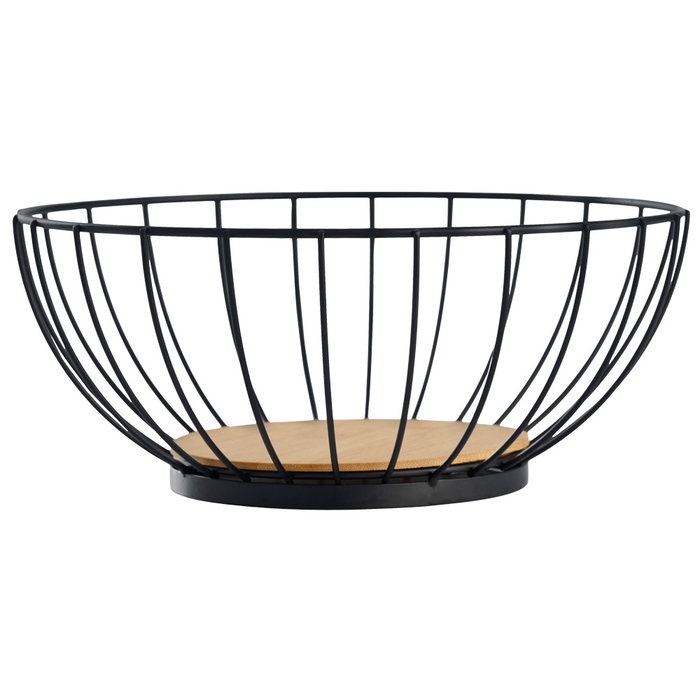 Day Cesta Panera Alambre Malla Metálica Base Bambú Diámetro 28 cm Alto 12 cm Day Cesta Panera Alambre Malla Metálica Base Bambú Diámetro 28 cm Alto 12 cm