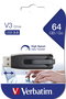 Verbatim V3 64GB USB 3.0 Flash Drive con mecanismo Slide and Lock