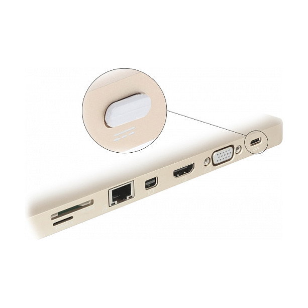 DeLOCK Cubierta antipolvo USB Tipo C hembra sin agarre, 10 piezas, Blanco