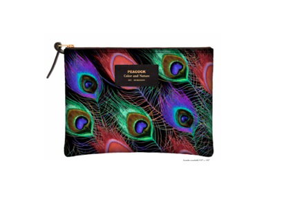 DKD Home Decor Funda para iPad Nylon y Poliéster Multicolor PEACOCK