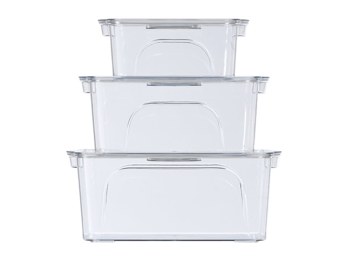 Kinvara Set 3 Organizadores Nevera Blanco 31x21x14 cm (Set de 6)