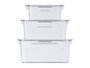Kinvara Set 3 Organizadores Nevera Blanco 31x21x14 cm (Set de 6)
