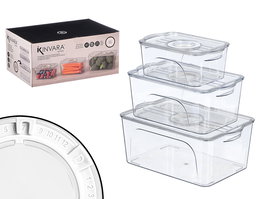 Kinvara Set 3 Organizadores Nevera Blanco 31x21x14 cm (Set de 6)