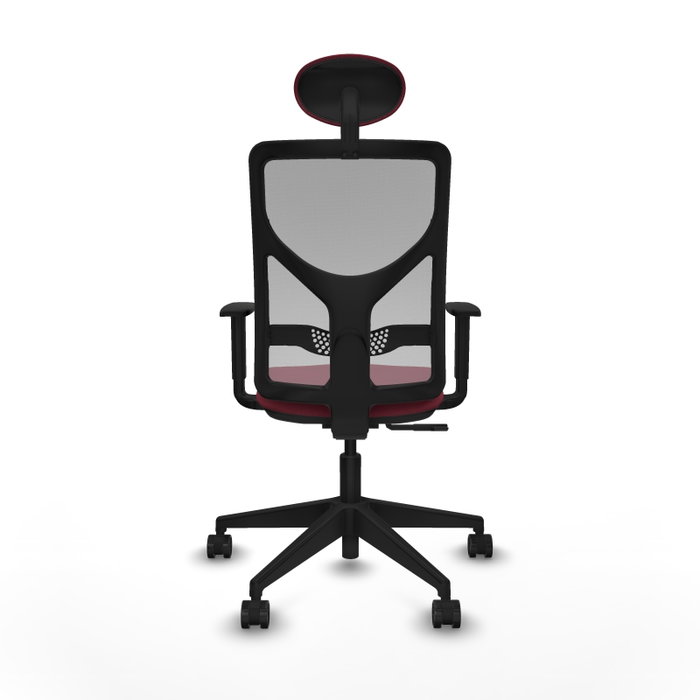 PIQUERAS Y CRESPO Silla de oficina Motilla Granate y Gris con Mecanismo Sincro PIQUERAS Y CRESPO Silla de oficina Motilla Granate y Gris con Mecanismo Sincro