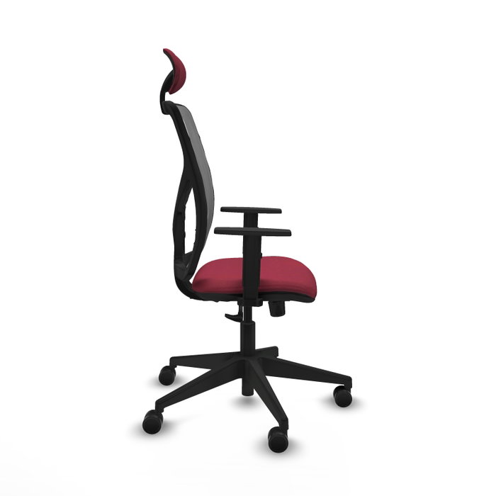 PIQUERAS Y CRESPO Silla de oficina Motilla Granate y Gris con Mecanismo Sincro PIQUERAS Y CRESPO Silla de oficina Motilla Granate y Gris con Mecanismo Sincro