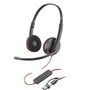 Poly Blackwire 3220 Auriculares Estéreo USB-C Negro + Adaptador USB-C/A