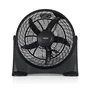 Haeger FF-020.007A Ventilador de Pie Industrial, Negro, 50 cm, 3 Velocidades, Caudal 82.9 m³/h, Ángulo 0-180°, 230V