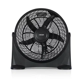 Haeger FF-020.007A Ventilador de Pie Industrial, Negro, 50 cm, 3 Velocidades, Caudal 82.9 m³/h, Ángulo 0-180°, 230V