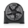 Haeger FF-020.007A Ventilador de Pie Industrial, Negro, 50 cm, 3 Velocidades, Caudal 82.9 m³/h, Ángulo 0-180°, 230V