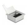 DeLOCK Pasacables para Mesa con Cepillo 80 x 80 x 28 mm Plata - Kit Montaje en Aluminio para Escritorio