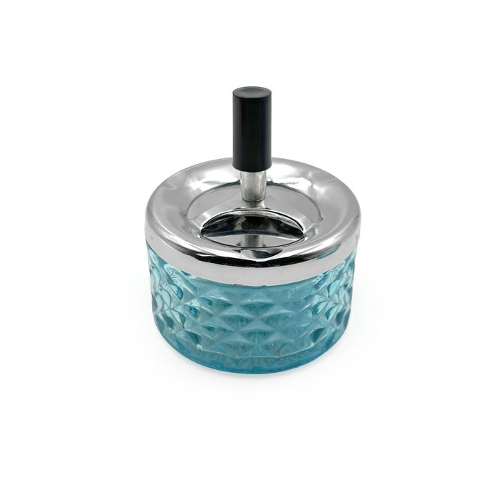 Confortime Cenicero de Vidrio con Sistema Push, Dimensiones 9.5 x 11.5 cm (24 Unidades)