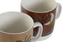 DKD Home Decor Taza Estilo Boho Terracota Beige Porcelana Apto Microondas y Lavavajillas 380ml Pack 6 Unidades 8.5 x 10 x 12 cm