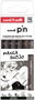 Uniball PIN Manga Shojo Set de 5 Rotuladores Negros Calibrados