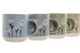 DKD Home Decor Set de Tazas de Porcelana Margaritas 365ml Surtido