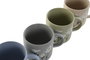 DKD Home Decor Set de Tazas de Porcelana Margaritas 365ml Surtido