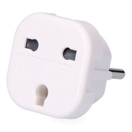 F-Line Clavija de Transformación EU-Inglesa Salida Schuko 4.8mm Retractilado