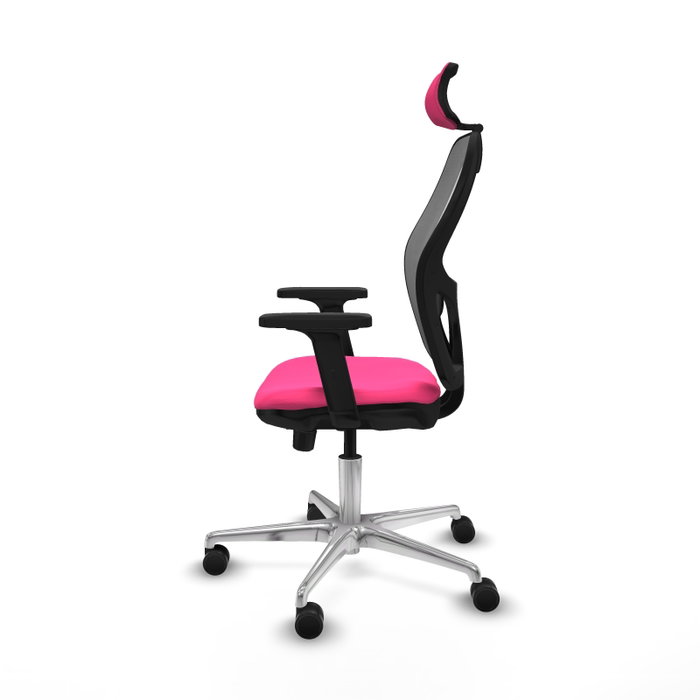 PIQUERAS Y CRESPO Silla de oficina Jorquera Rosa y Gris con mecanismo Sincro/Traslack PIQUERAS Y CRESPO Silla de oficina Jorquera Rosa y Gris con mecanismo Sincro/Traslack