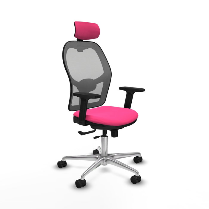 PIQUERAS Y CRESPO Silla de oficina Jorquera Rosa y Gris con mecanismo Sincro/Traslack PIQUERAS Y CRESPO Silla de oficina Jorquera Rosa y Gris con mecanismo Sincro/Traslack