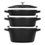 Zwilling Staub Roaster La Cocotte Set 3pcs Negro