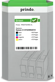 Prindo Multipack Negro, Cian, Magenta, Amarillo Green XL