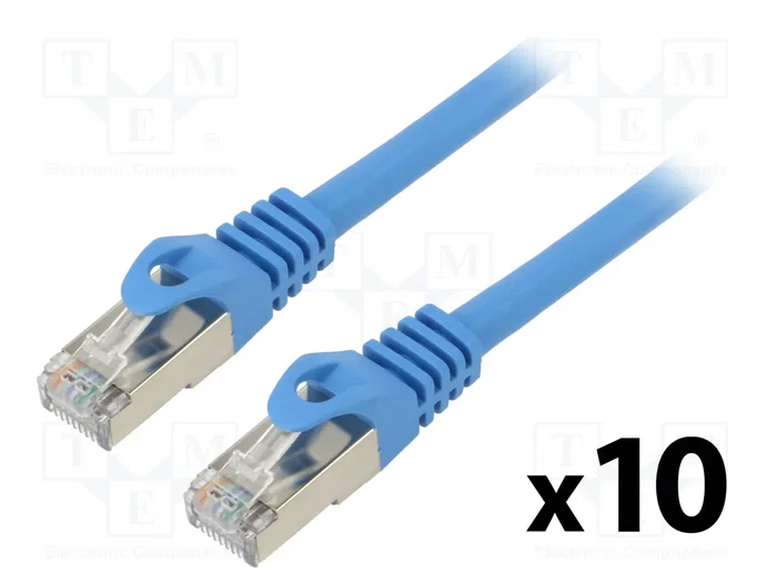 Lanberg Pack de 10 Patchcord Cat.6 FTP 0,25m Azul Lanberg Pack de 10 Patchcord Cat.6 FTP 0,25m Azul