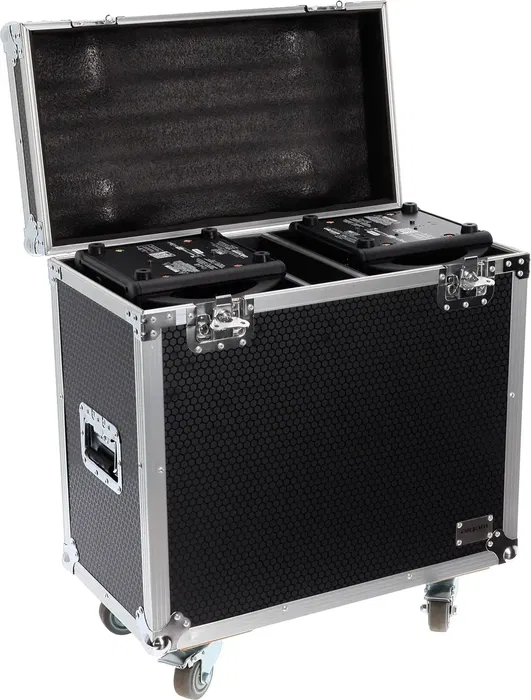 Algam Lighting Flight Case con Ruedas para 2x MB200, Madera con Interior de Espuma, Transporte Seguro