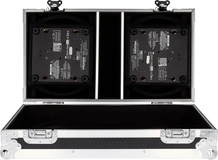 Algam Lighting Flight Case con Ruedas para 2x MB200, Madera con Interior de Espuma, Transporte Seguro