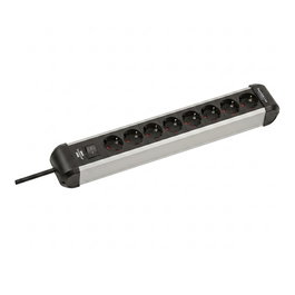 Brennenstuhl Premium-ALU-Line 8 Tomas Alargador 3m Negro y Plata