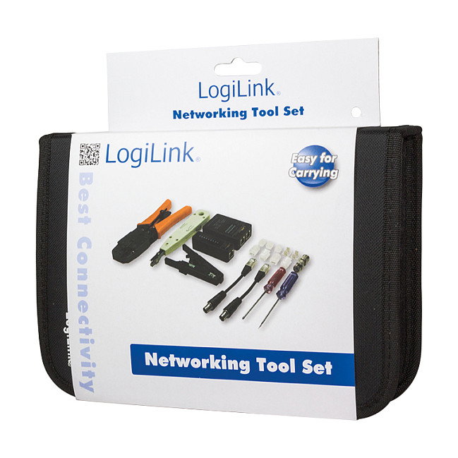 LogiLink WZ0030 Management Netzwerk-Werkzeugset 6-teilig mit Tasche