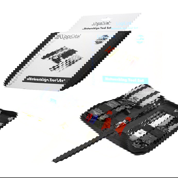 LogiLink WZ0030 Management Netzwerk-Werkzeugset 6-teilig mit Tasche
