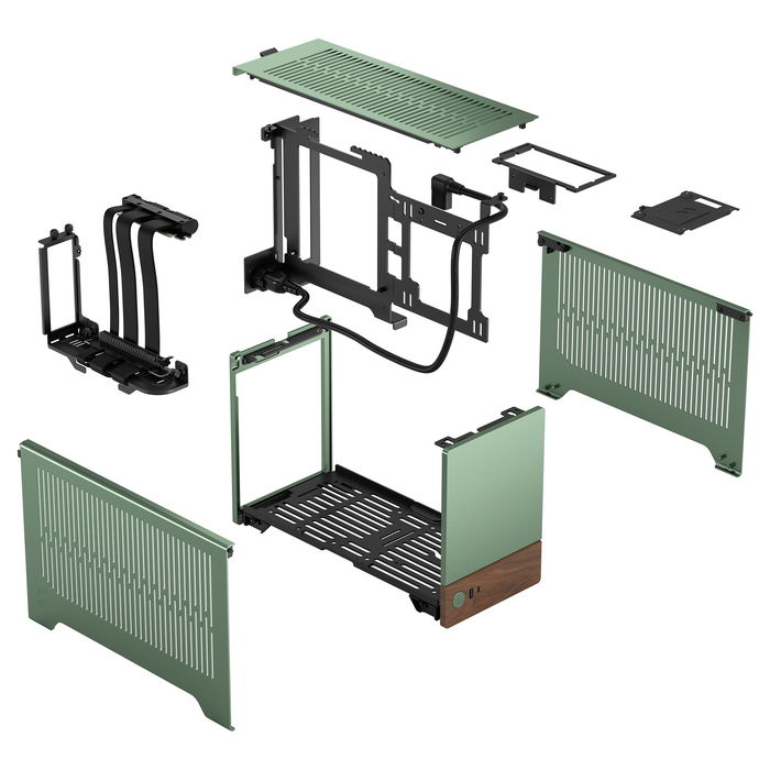 Fractal Design Terra Jade Caja PC Small Form Factor Mini-ITX Aluminio Verde