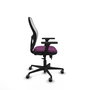 PIQUERAS Y CRESPO Silla de oficina Jorquera con mecanismo Sincro/Traslack, Morado y Blanco