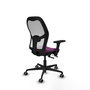 PIQUERAS Y CRESPO Silla de oficina Jorquera con mecanismo Sincro/Traslack, Morado y Blanco