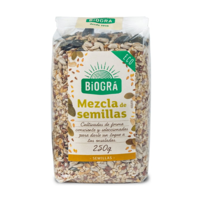 Biográ Mezcla de Semillas BIO Ensalada 250g - Girasol, Sésamo, Calabaza, Lino, Amapola Biográ Mezcla de Semillas BIO Ensalada 250g - Girasol, Sésamo, Calabaza, Lino, Amapola