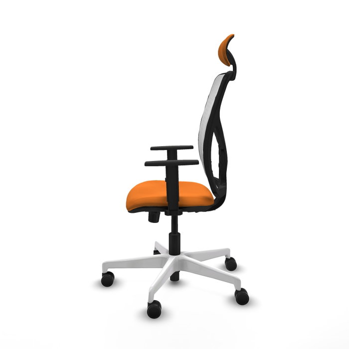 PIQUERAS Y CRESPO Silla de oficina Motilla Naranja y Blanco