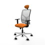 PIQUERAS Y CRESPO Silla de oficina Motilla Naranja y Blanco