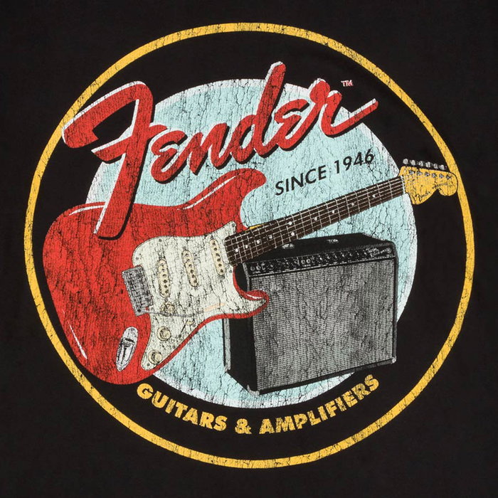 Camiseta Fender 1946 Negra Vintage XL