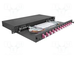 DeLOCK Caja de empalme de fibra óptica 19″ 12 x LC Duplex OM4 1U