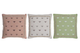 DKD Home Decor Cojin Shabby Rosa Blanco 10 x 45 x 45 cm (6 Unidades)