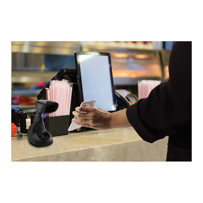 Datalogic Lector Códigos Barras Inalámbrico QuickScan QM2500-BK-433K1 USB RS-232 433 MHz 2D Negro