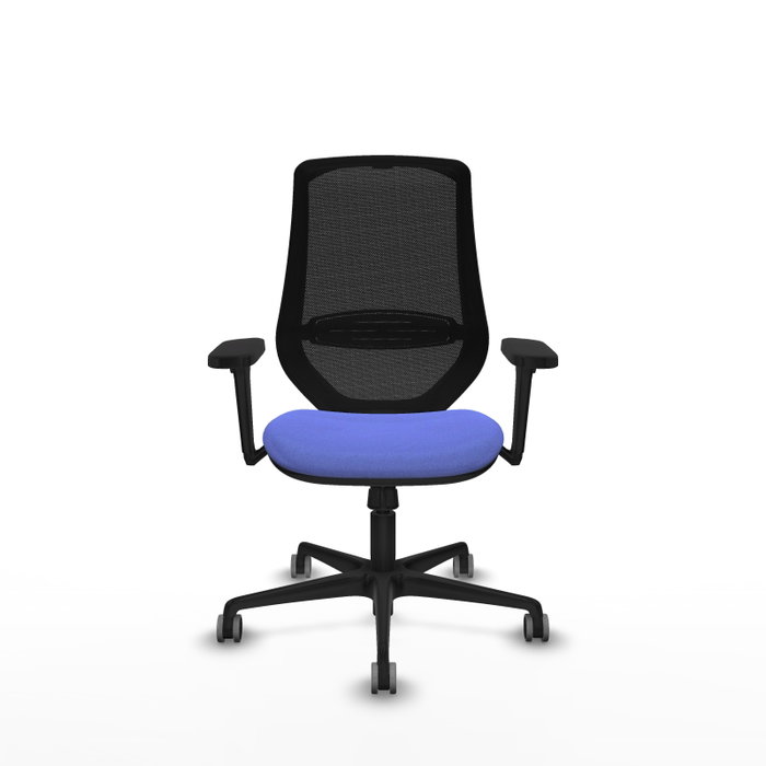 PIQUERAS Y CRESPO Silla de oficina Mardos con mecanismo Sincro, Azul claro y Negro