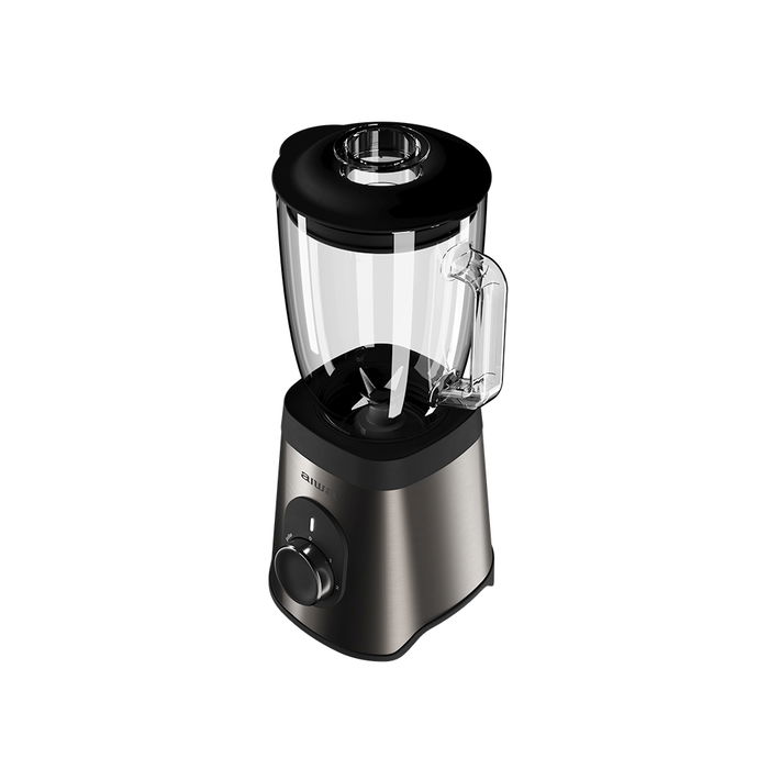 Aiwa ATB-1500 Batidora de Vaso, 1500W, 6 Cuchillas Satoku, Jarra de Vidrio 1.5L, 2 Velocidades + Función Pulse, para Triturar Hielo, Batidos y Salsas